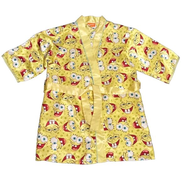 SPONGEBOB SQUARTPANTS BLANKET SNUGGIE KIDS YOUTH Size 6-8 NICKELODEON ROBE - Picture 1 of 7